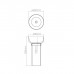 Dea Design Robust type Раковина 48x48x90см., напольная, без отв., Glasstek, прозрачная смола, цвет: чаша pomegranate/пьедестал graphite. DD2023 480 R5 5
