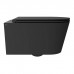 Alice Hide Round Унитаз 57х37см., подвесной, безободковый, без сиденья и крышки, цвет: чёрный матовый. 31170108,  FIX10