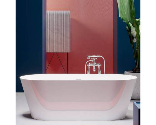 Gruppo Treesse Inka Ванна 180x80xh60 см. овальная  отдельностоящая акриловая, со щелевым переливом, цвет: белый глянцевый. V388BL