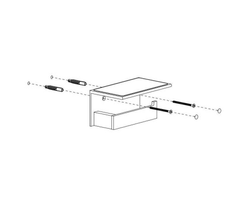 Decor Walther Contract TPH4 Держатель туалетной бумаги, цвет: черный матовый. 0654160
