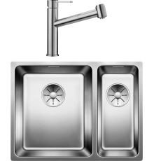 Комплект Мойка кухонная Blanco Andano 340/180-U L + Смеситель Ambis-S 523119