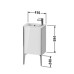Duravit XViu Тумба напольная, 41x29x59.4см, с раковиной, 1 дверь, (петли справа), цвет: walnut dark/черный матовый. 0723430000,  XV971500000,  XV4480RB221