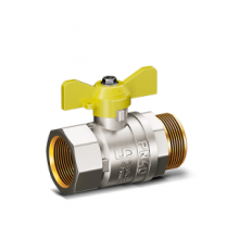 Краны шаровые Кран шаровой латунный LD Pride 47.15.B-Н.Б.GAS для газа, вн./нар. резьба, ручка-бабочка, 1/2 LD 47.352.15