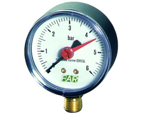 Манометры Манометр 0-10 бар, с алюминиевым циферблатом FAR FA 2505 R10
