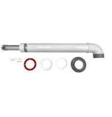 Дымоходы коаксиальные Комплект подключения всех газовых котлов BAXI (60/100): отвод и труба с наконечником, L=1000 мм JJJ CNA20230001