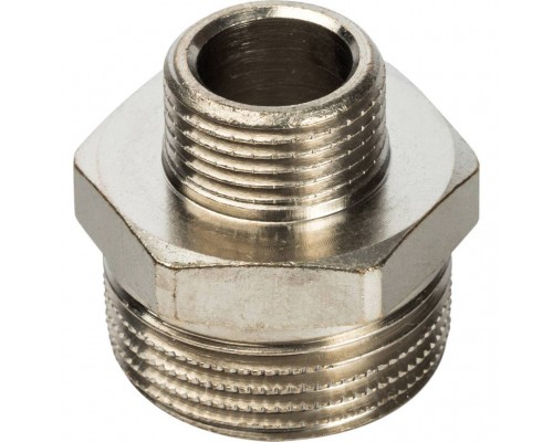Ниппель НН STOUT переходной никелированный 3/4X3/8 (SFT-0004-003438) Ниппель НН STOUT переходной никелированный 3/4X3/8 (SFT-0004-003438)