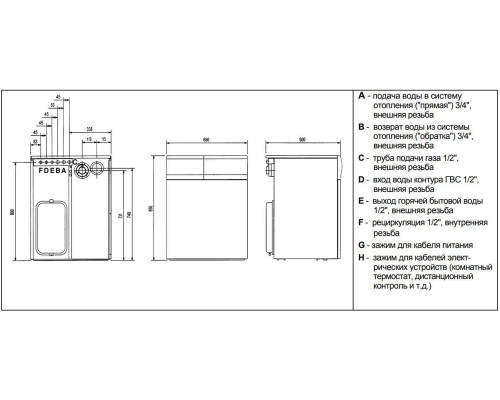 Газовый напольный котел Baxi SLIM 2.300 Fi с закрытой камерой WSB43730301 (WSB43730301-)