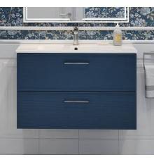 Тумба с раковиной Kerama Marazzi Piano Classic 85 подвесная, ясень синий матовый