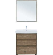 Мебель для ванной комнаты Aquanet Nova Lite 75 напольная, дуб рустикальный, 3 ящика