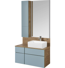 Мебель для ванной комнаты AQUATON Мишель 80 дуб рустикальный, раковина Mila 35