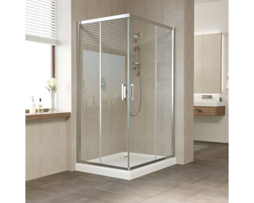 Душевой уголок Vegas Glass ZA-F Tur Novo 110*90 08 01 профиль глянцевый хром, стекло прозрачное