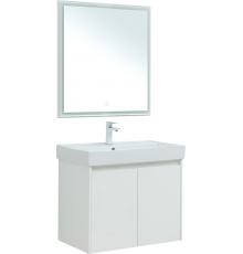 Мебель для ванной комнаты Aquanet Nova Lite 75 белый глянец, с дверками