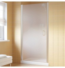 Душевая дверь в нишу Vegas Glass EP Lux 80 07 10 L профиль матовый хром, стекло сатин