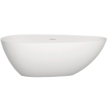 Ванна из искусственного камня Salini Paola In S-Stone 160x75 см, отдельностоящая, овальная, со сливом-переливом, с донным клапаном, матовая