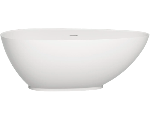 Ванна из искусственного камня Salini Paola S-Stone 160x75 см, отдельностоящая, овальная, со сливом-переливом, с донным клапаном, матовая