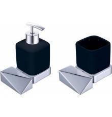 Набор Boheme New Venturo Дозатор New Venturo 10317-CR-B + Стакан New Venturo 10314-CR-B
