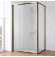 Душевой уголок Vegas Glass ZP+ZPV Tur Novo 100*80 05 10 профиль бронза, стекло сатин