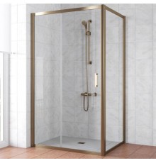 Душевой уголок Vegas Glass ZP+ZPV Tur Novo 100*80 05 01 профиль бронза, стекло прозрачное