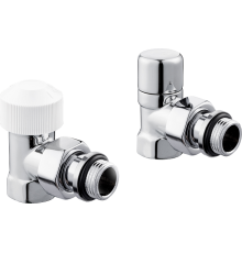 Комплект запорных вентилей Royal Thermo Design 1/2"М30х1,5 термостатический, угловой, хром