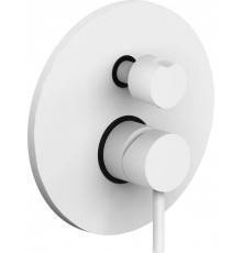 Смеситель для ванны с душем Paffoni Light LIG019BO с ВНУТРЕННЕЙ ЧАСТЬЮ, белый