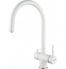 Смеситель для кухни Paulmark Heller He213218-431 белый матовый