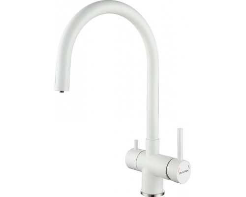 Смеситель для кухни Paulmark Heller He213218-431 белый матовый