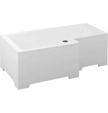 Ванна из искусственного камня Цвет и Стиль Фишка L 170x80 см, с ножками, асимметричная