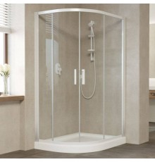 Душевой уголок Vegas Glass ZS-F 110*100 01 01 профиль белый, стекло прозрачное