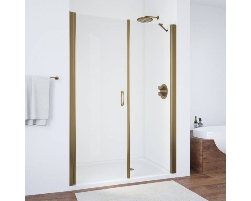 Душевая дверь в нишу Vegas Glass EP-F-2 145 05 01 L профиль бронза, стекло прозрачное