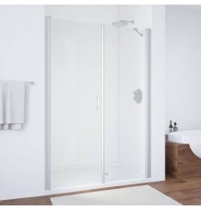 Душевая дверь в нишу Vegas Glass EP-F-2 150 07 01 L профиль матовый хром, стекло прозрачное