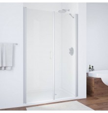 Душевая дверь в нишу Vegas Glass EP-F-2 125 07 01 L профиль матовый хром, стекло прозрачное