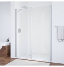 Душевая дверь в нишу Vegas Glass EP-F-1 155 07 01 L профиль матовый хром, стекло прозрачное