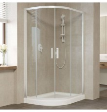 Душевой уголок Vegas Glass ZS-F 110*80 01 01 профиль белый, стекло прозрачное