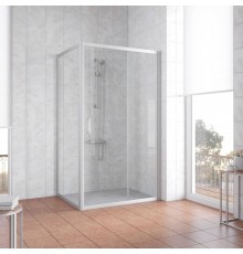 Душевой уголок Vegas Glass ZP+ZPV 100*70 07 01 профиль матовый хром, стекло прозрачное