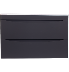 Тумба с раковиной Style Line Бергамо Мини 80 Люкс Plus подвесная, антискрейтч черная