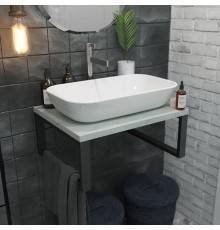 Столешница с раковиной 1MarKa Grunge Loft 60 бетон светлый
