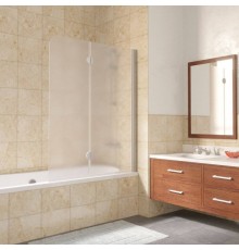 Шторка на ванну Vegas Glass E2V LUX 120 07 10 R профиль матовый хром, стекло сатин