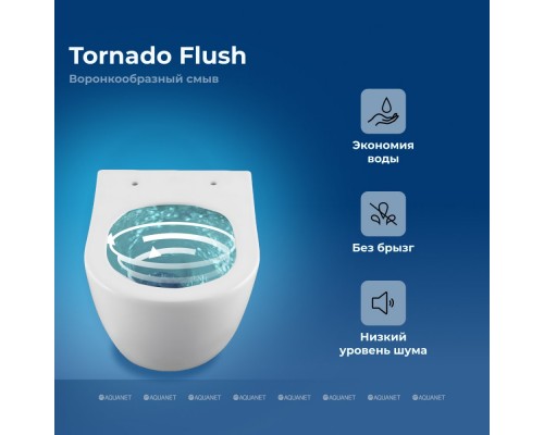 Унитаз подвесной Aquanet ZVEZDA-2 ZV-2 белый