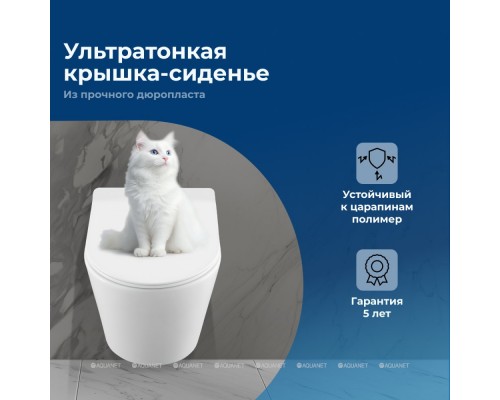 Унитаз подвесной Aquanet Atago W Short Tornado белый