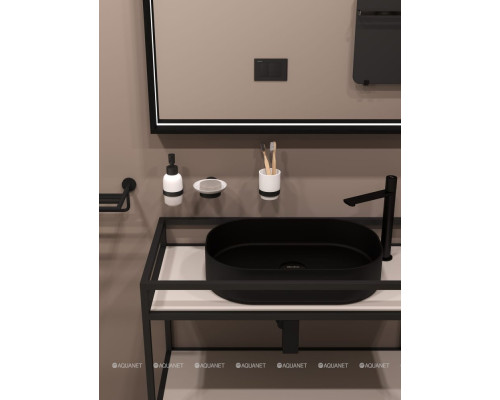 Раковина накладная Allen Brau Fantasy 55 4.11022.31 черный матовый