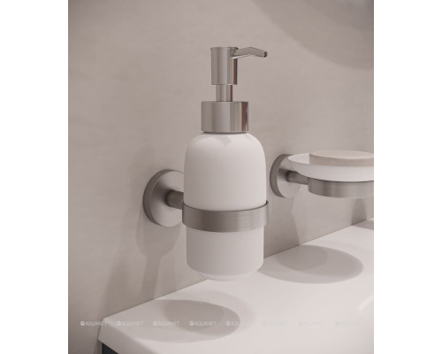 Дозатор для жидкого мыла Allen Brau Priority 6.31006-BN белый/никель браш