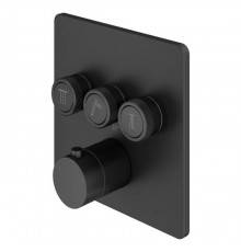 Plumberia Selection PSBOX Смеситель для душа, встраиваемый, на 3 выхода, цвет: черный матовый. PSB2903NO