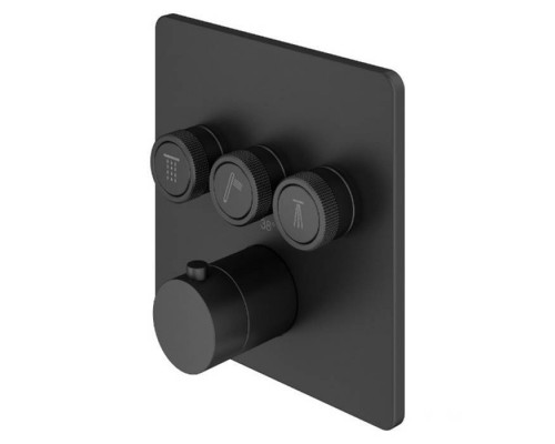 Plumberia Selection PSBOX Смеситель для душа, встраиваемый, на 3 выхода, цвет: черный матовый. PSB2903NO