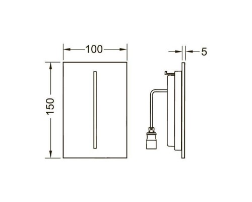 TECEfilo-Velvet Urinal Лицевая панель, цвет: черный. 9242082 TECEfilo-Velvet Urinal Лицевая панель, цвет: черный. 9242082
