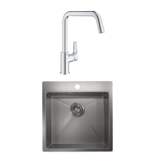 Комплект Мойка Granula 5151, сталь сатин + Смеситель Grohe Eurosmart