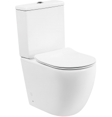 Унитаз-компакт BelBagno Amanda BB051CPR безободковый, крышка BB2034SC с микролифтом, бачок BB051T