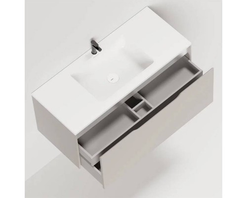 Salini Smile Тумба подвесная 100х50х48.5см., с раковиной, цвет: Grey. S1000GON203