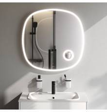M8FMOX0803SA Зеркало с контурной LED-подсветкой, ИК сенсором и косметическим зеркалом, 80 см