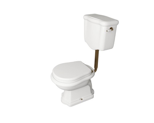 Kerasan Retro Унитаз 72х38.5см., приставной, с низким бачком, слив в пол, цвет: белый/бронза. 107201, 101001, 760393, 757093, 757193 Kerasan Retro Унитаз 72х38.5см., приставной, с низким бачком, слив в пол, цвет: белый/бронза. 107201, 101001, 760393, 757093, 757193
