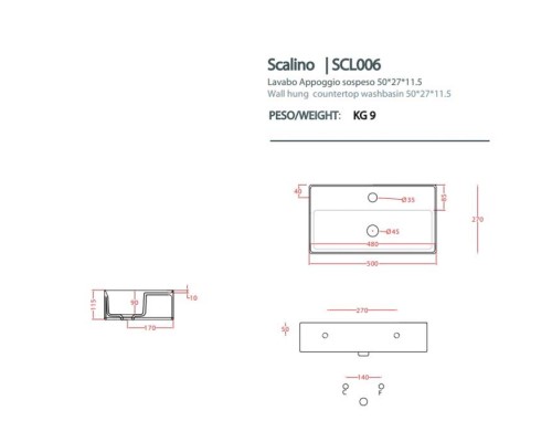 Artceram Scalino Раковина накладная 50х27см, с 1 отв., цвет: белый матовый. SCL006 05 00 Artceram Scalino Раковина накладная 50х27см, с 1 отв., цвет: белый матовый. SCL006 05 00